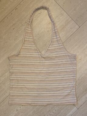 American Eagle Multi-Colored Striped Halter Top